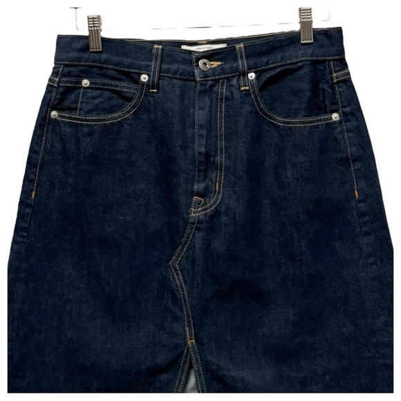 SLVRLAKE High Waist High Slit Denim Midi Skirt Size 26 NWOT - Picture 6 of 11